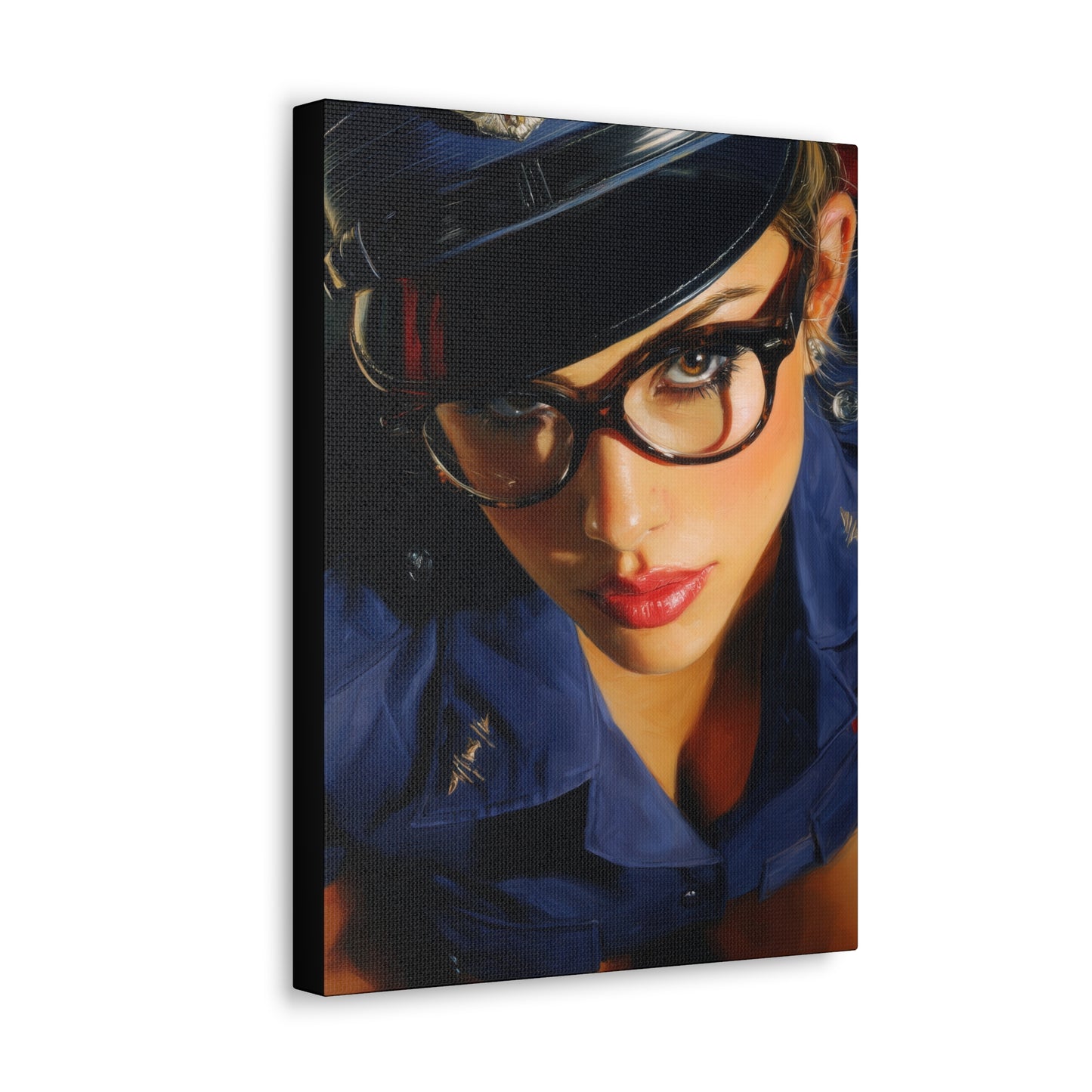 Gallery Wrapped Canvas, Liberty and Lace Art Canvas, Erotic Pinup Art Canvas – Janice