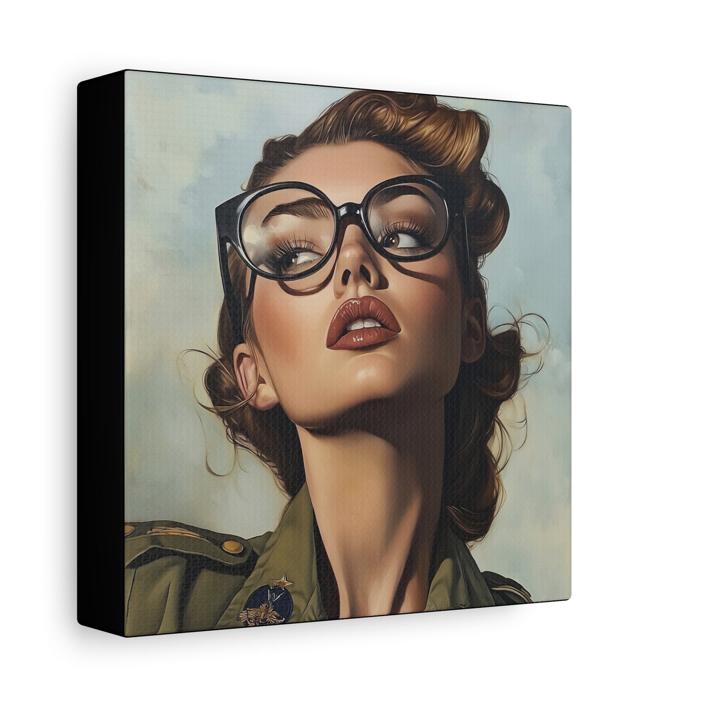 Gallery Wrapped Canvas, Liberty and Lace Art Canvas, Erotic Pinup Art Canvas – Penelope
