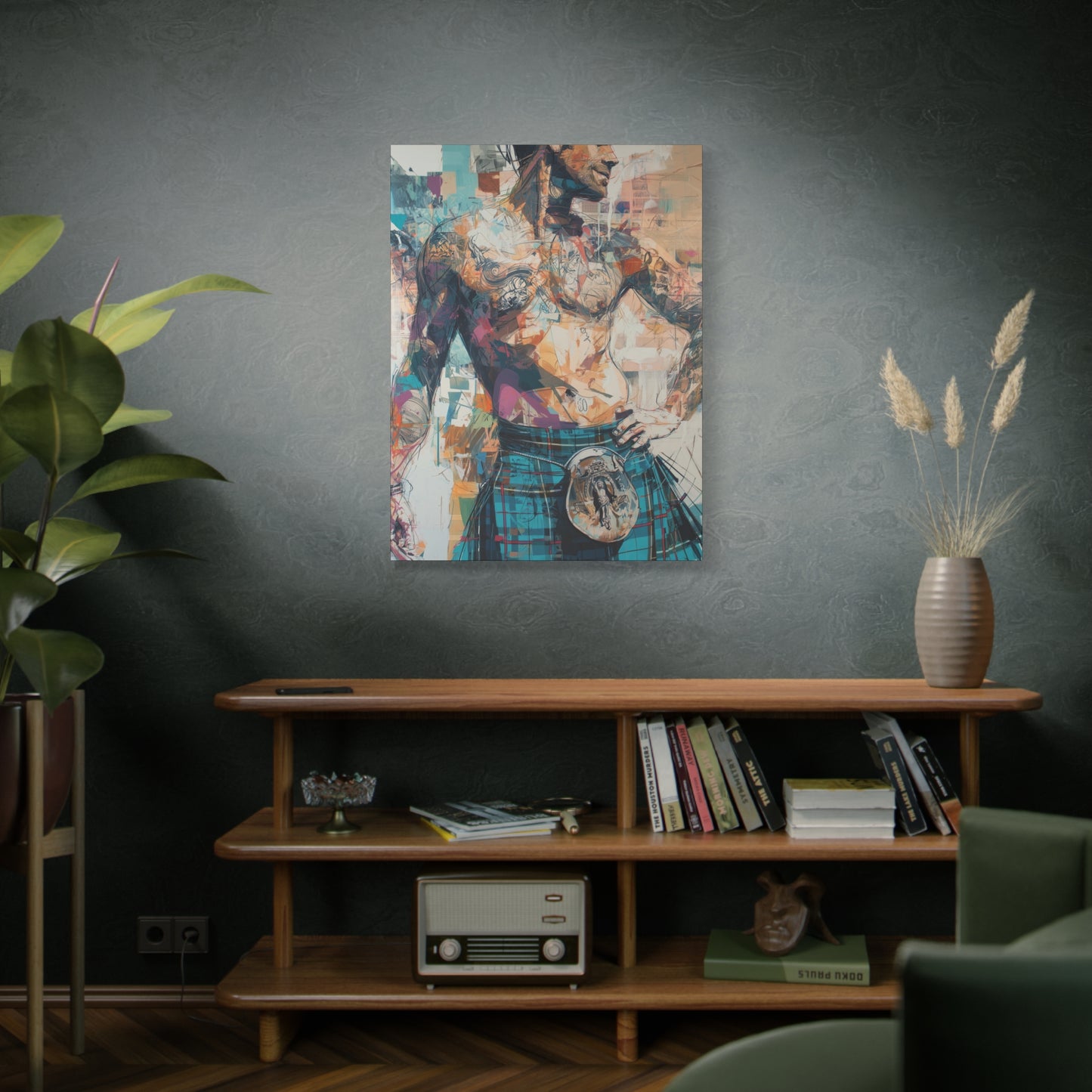 Gallery Wrapped Canvas, Kilts and Carnage Art Canvas, Erotic Pinup Art Canvas – Lachlan