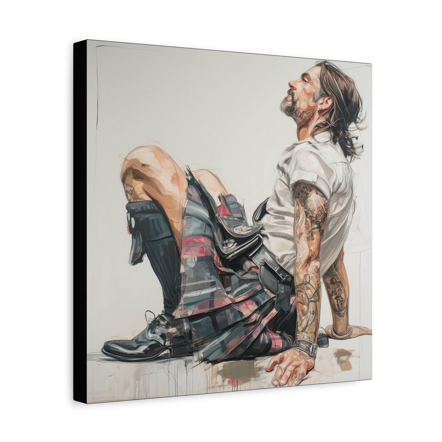 Gallery Wrapped Canvas, Kilts and Carnage Art Canvas, Erotic Pinup Art Canvas – Alastair