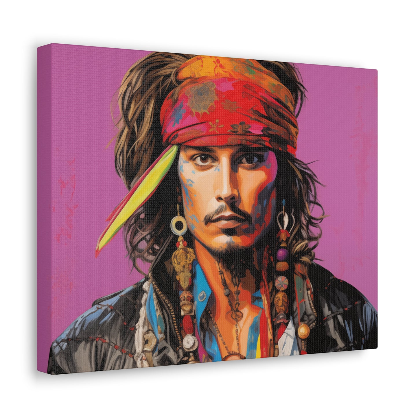 Gallery Wrapped Canvas, Celebrity Inspired, Pop Art Canvas – Johnny Also