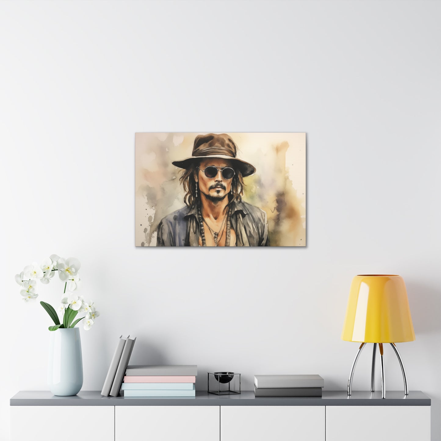 Gallery Wrapped Canvas, Celebrity Inspired, Pop Art Canvas – Johnny