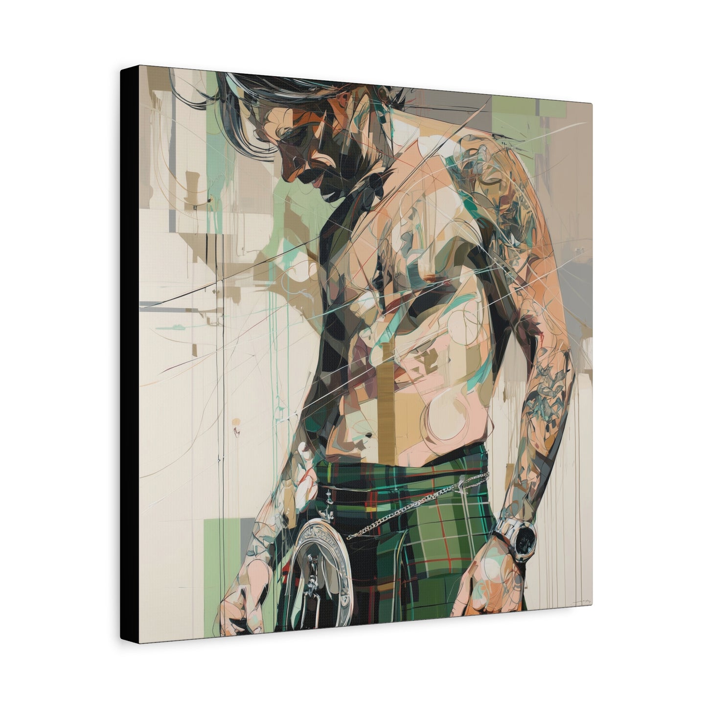Gallery Wrapped Canvas, Kilts and Carnage Art Canvas, Erotic Pinup Art Canvas – Ewan