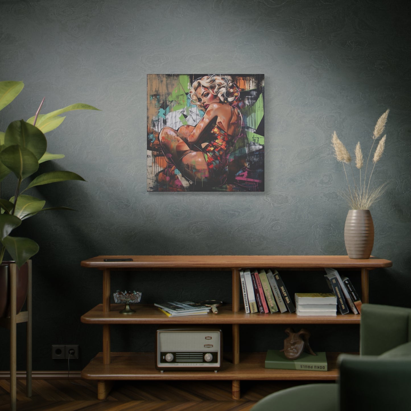 Gallery Wrapped Canvas, Guilt and Grit Adult Art Canvas, Erotic Pinup Art Canvas – Selene