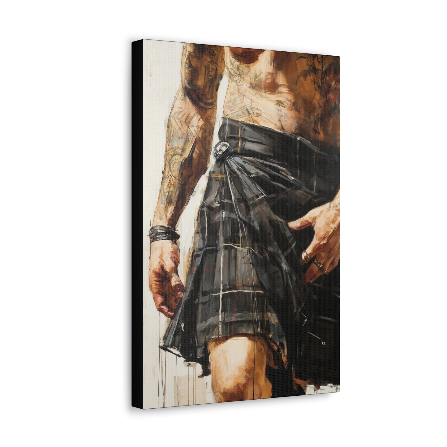 Gallery Wrapped Canvas, Kilts and Carnage Art Canvas, Erotic Pinup Art Canvas – Brodie