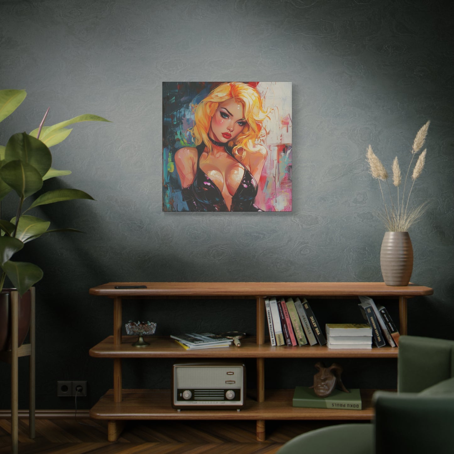 Gallery Wrapped Canvas, Guilt and Grit Adult Art Canvas, Erotic Pinup Art Canvas – Esme