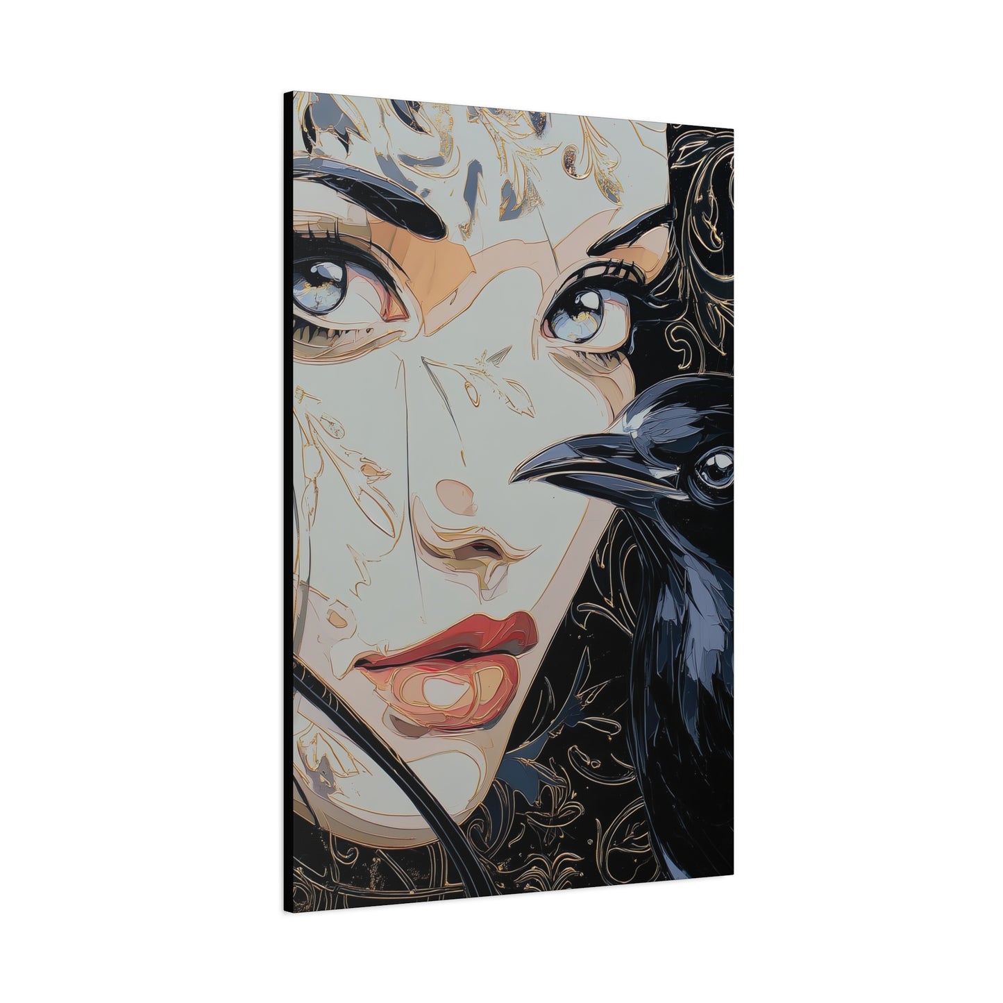 Gallery Wrapped Canvas, Myth and Bones Gothic Art Canvas, Dark Muse Canvas - Luxor