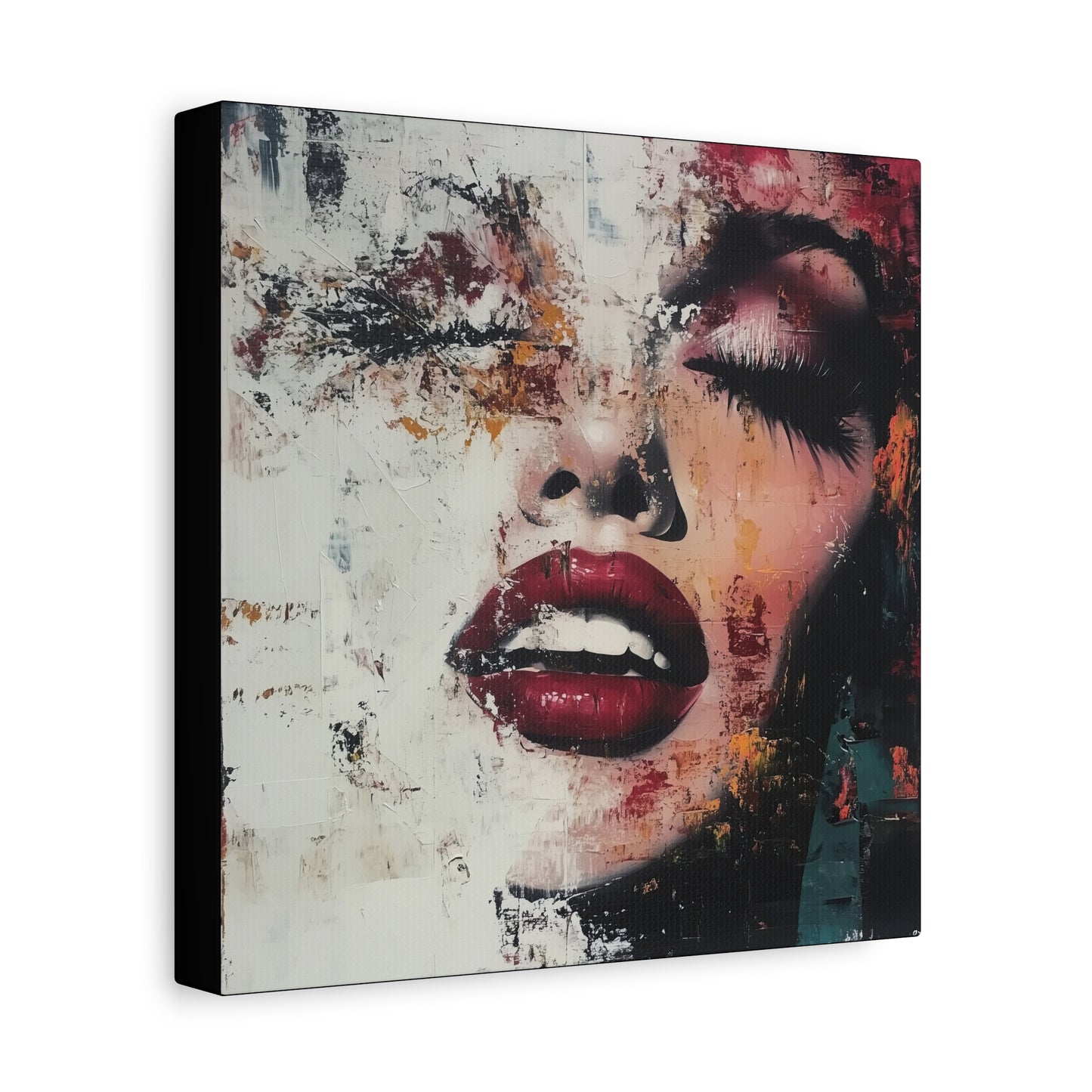 Gallery Wrapped Canvas, Guilt and Grit Adult Art Canvas, Erotic Pinup Art Canvas – Simone