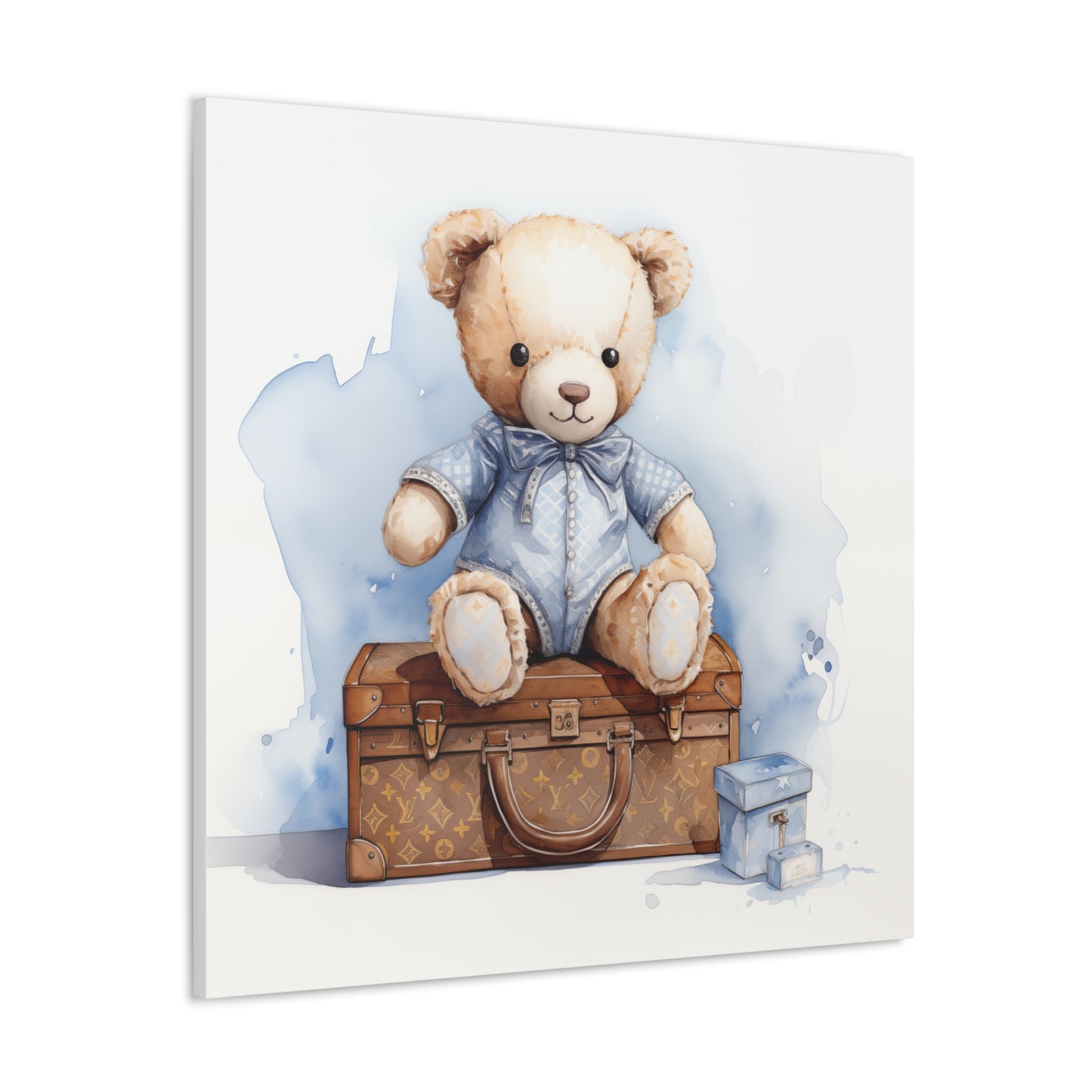Canvas Gallery Wrap - LV Bear Wall Art - Blu