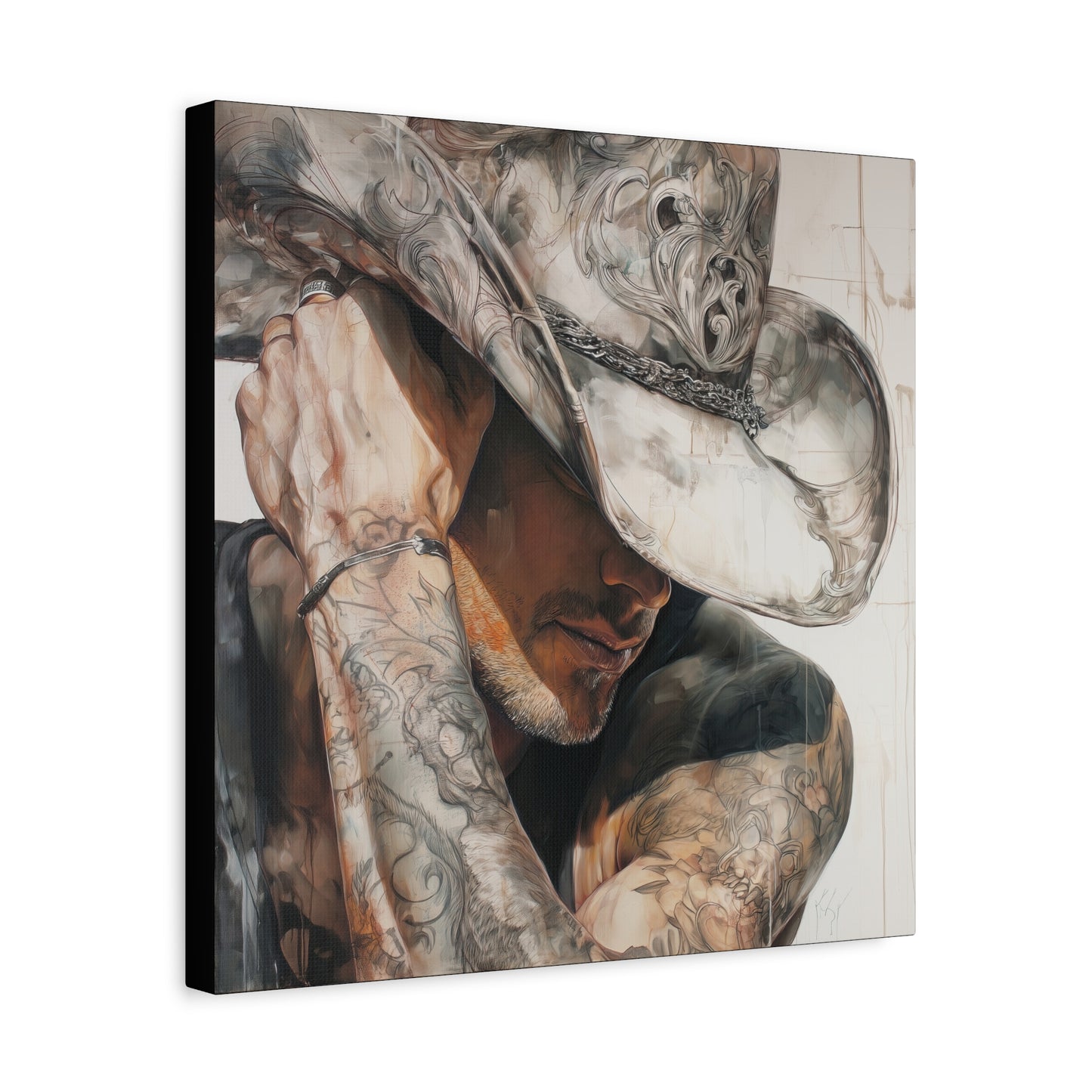 Gallery Wrapped Canvas, Wranglers and Wreckage Art Canvas, Erotic Pinup Art Canvas – Chase