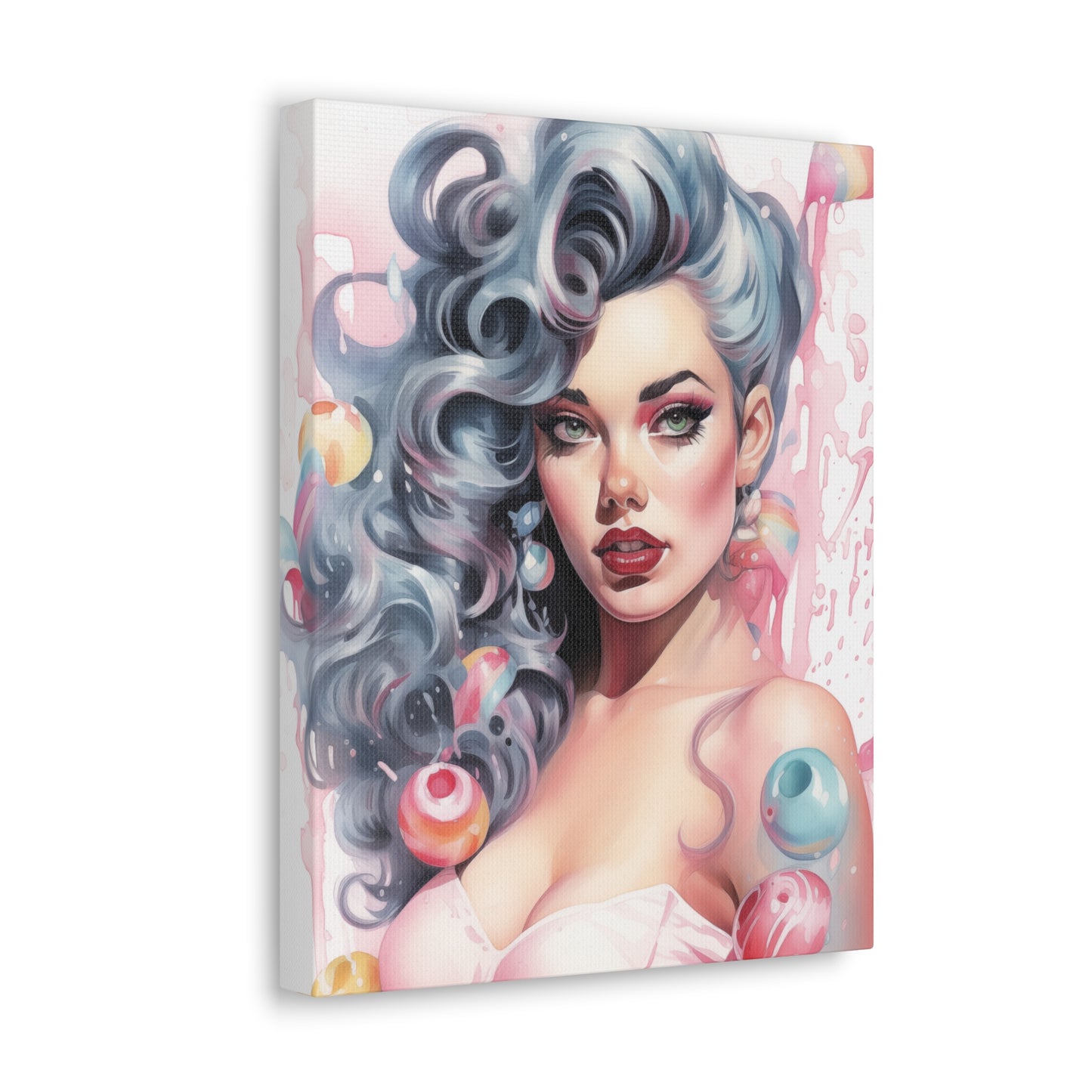 Canvas Wall Art, Gallery Wrapped Pop Art, Femme Doll Wall Art – Lux