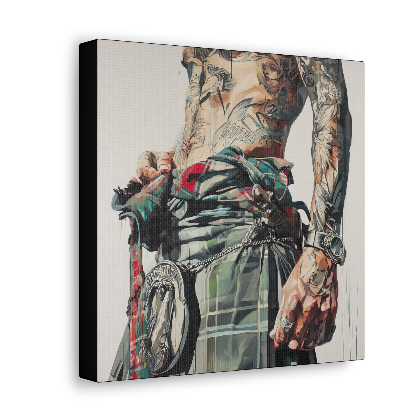 Gallery Wrapped Canvas, Kilts and Carnage Art Canvas, Erotic Pinup Art Canvas – Rory