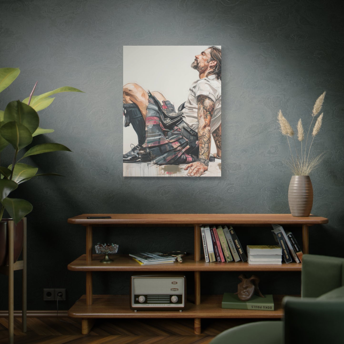 Gallery Wrapped Canvas, Kilts and Carnage Art Canvas, Erotic Pinup Art Canvas – Alastair