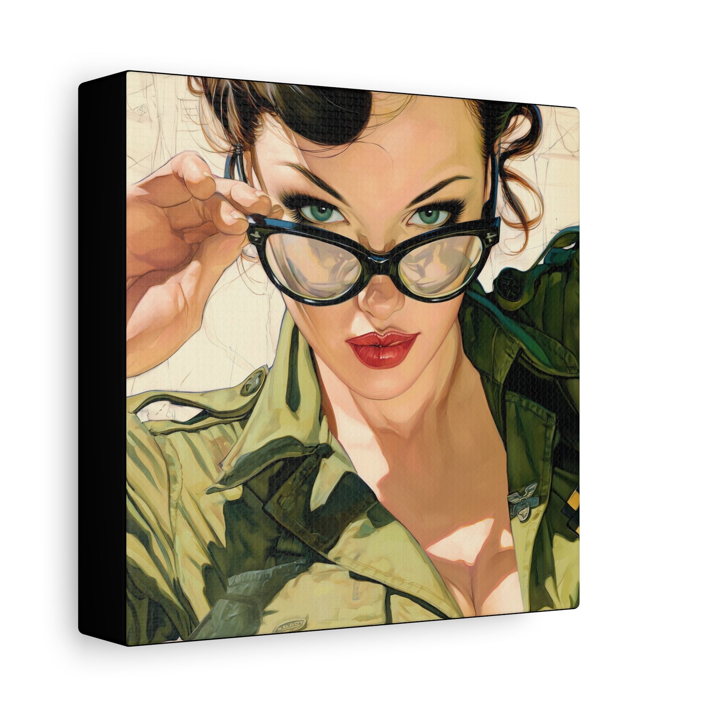 Gallery Wrapped Canvas, Liberty and Lace Art Canvas, Erotic Pinup Art Canvas – Tawney