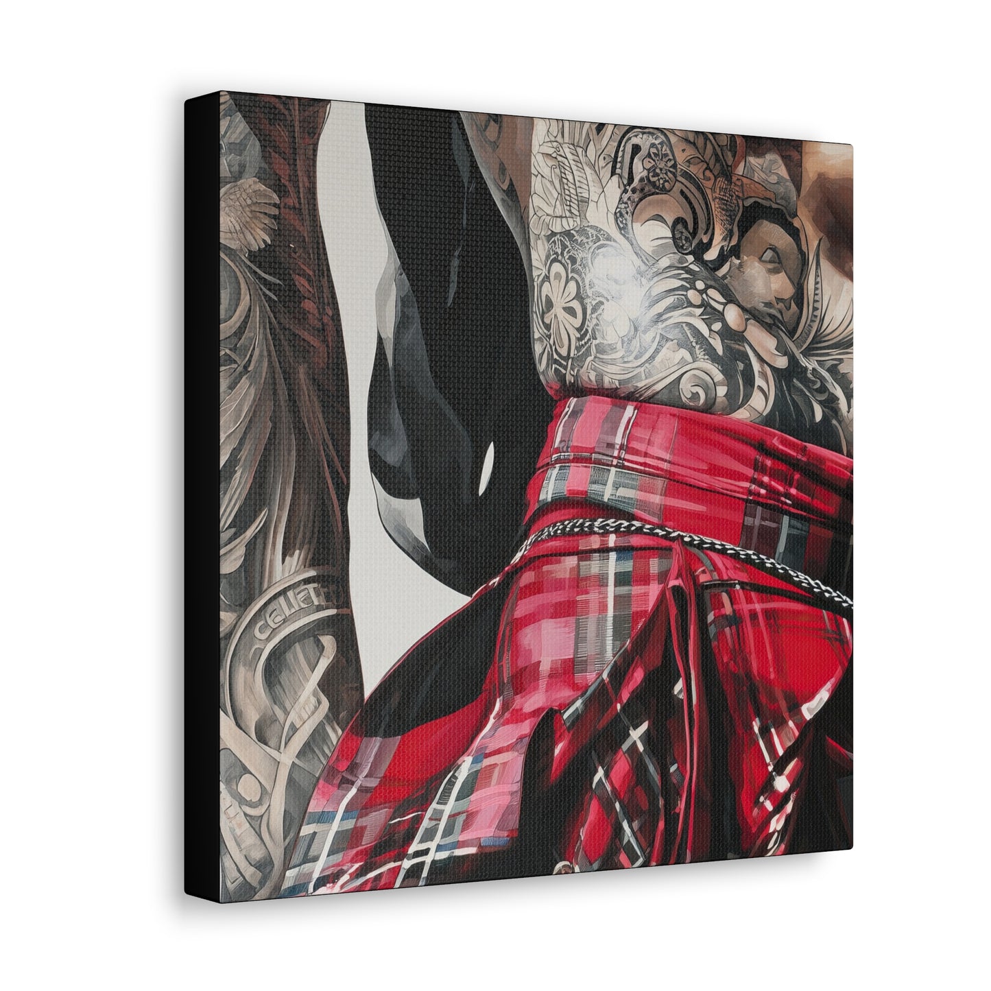 Gallery Wrapped Canvas, Kilts and Carnage Art Canvas, Erotic Pinup Art Canvas – Alexander