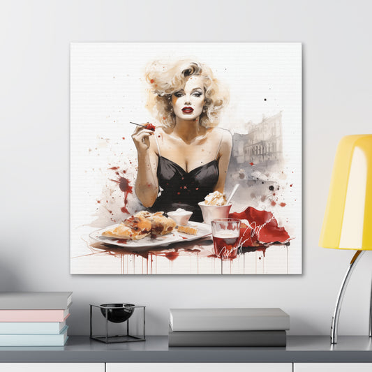 Canvas Wall Art, Gallery Wrapped Pop Art, Celebrity Wall Art – Marilyn Monroe - Cafe