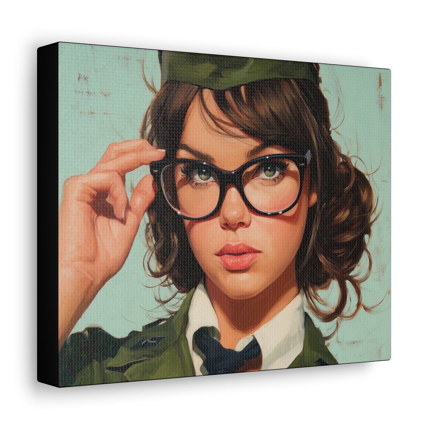 Gallery Wrapped Canvas, Liberty and Lace Art Canvas, Erotic Pinup Art Canvas – Piper