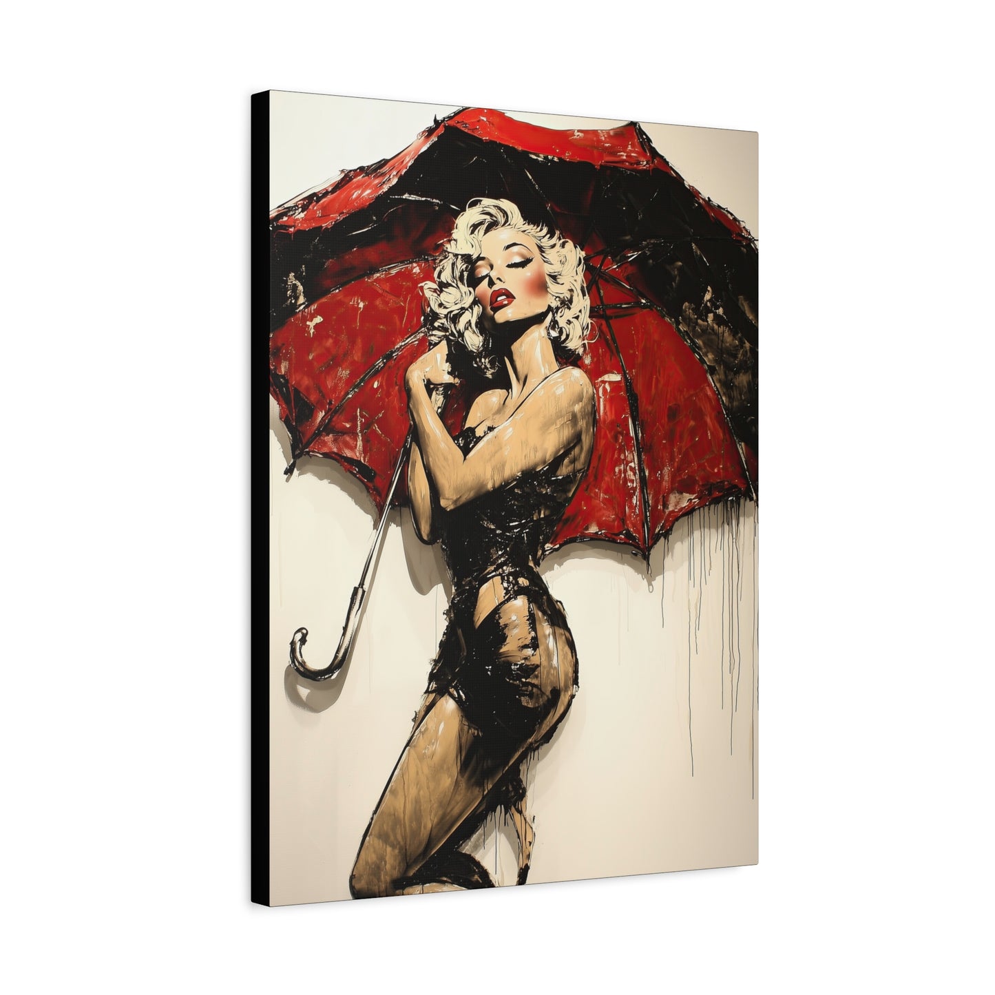 Gallery Wrapped Canvas, Guilt and Grit Adult Art Canvas, Erotic Pinup Art Canvas – Vesper