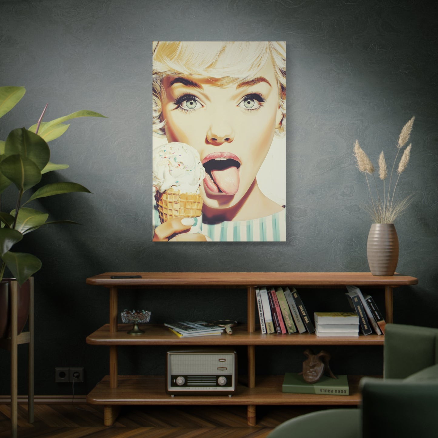 Gallery Wrapped Canvas, Sweet Summer Nostalgia, Sugar and Spice Art Canvas, Ice Cream Dreams Art – Tilly