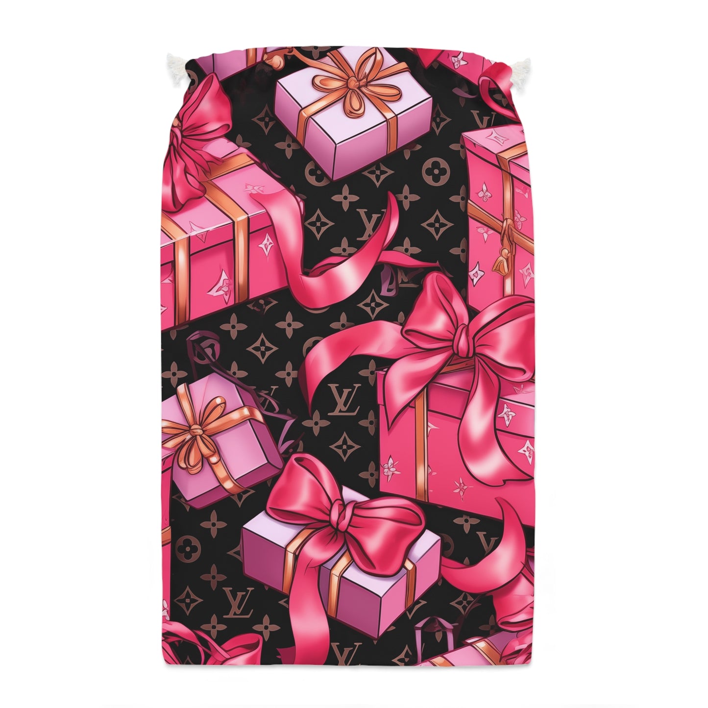 Designer Inspired Gift Sack - LV Hot Pink Presents