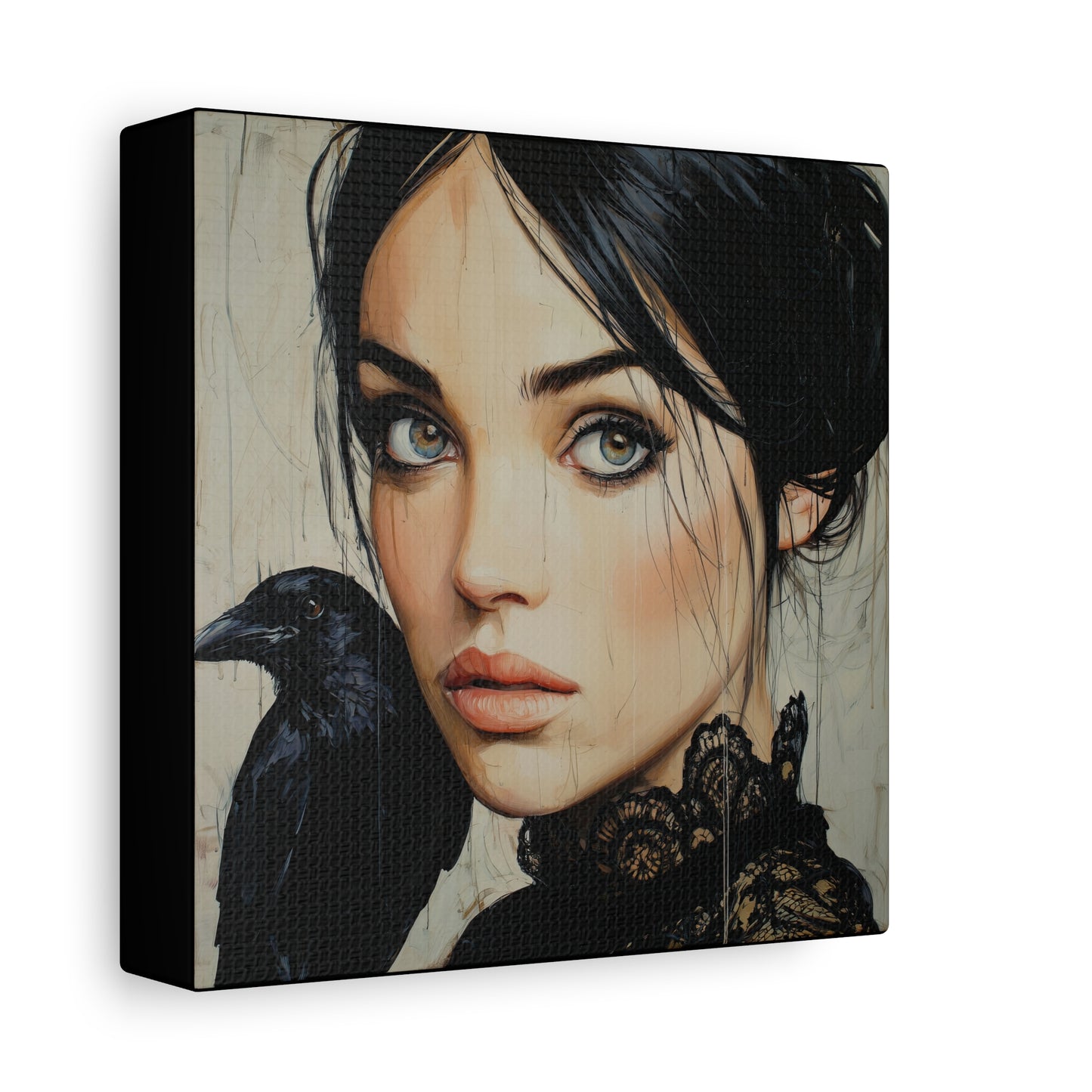 Gallery Wrapped Canvas, Myth and Bones Gothic Art Canvas, Dark Muse Canvas - Blythe