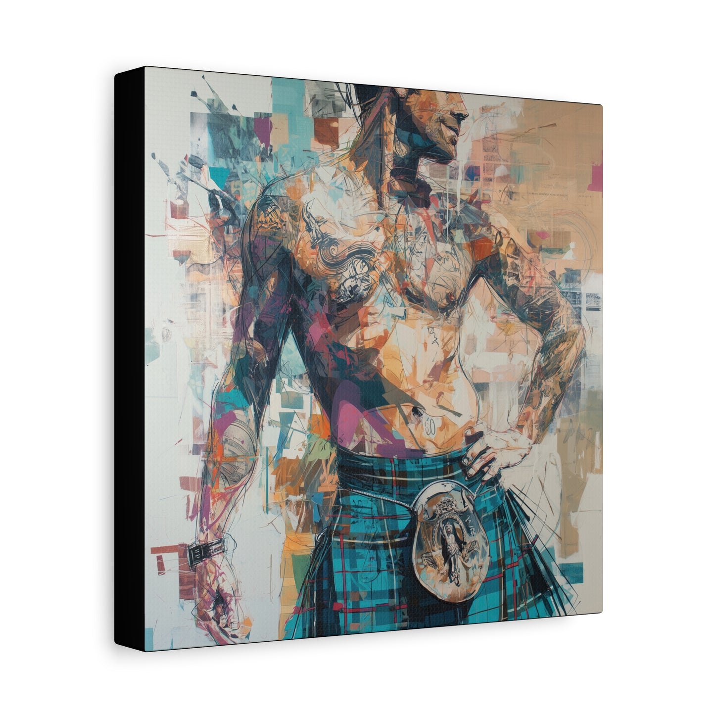 Gallery Wrapped Canvas, Kilts and Carnage Art Canvas, Erotic Pinup Art Canvas – Lachlan