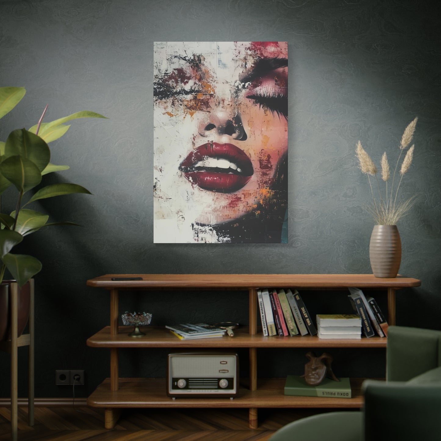Gallery Wrapped Canvas, Guilt and Grit Adult Art Canvas, Erotic Pinup Art Canvas – Simone