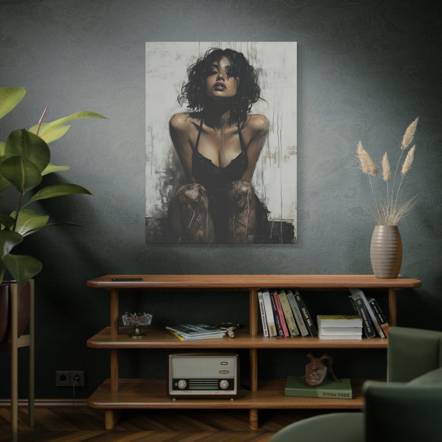 Gallery Wrapped Canvas, Sinners and Saints Art Canvas, Erotic Pinup Art Canvas – Vivienne