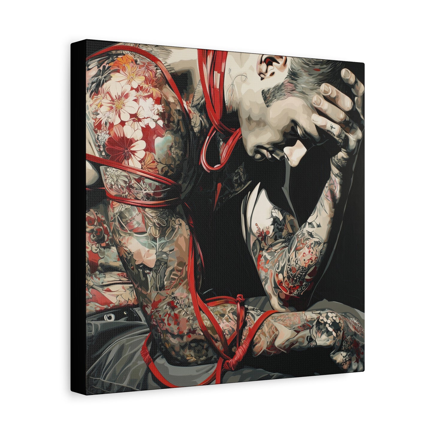 Gallery Wrapped Canvas, Ropes and Reverence Art Canvas, Erotic Shibari Art Canvas – Dorian