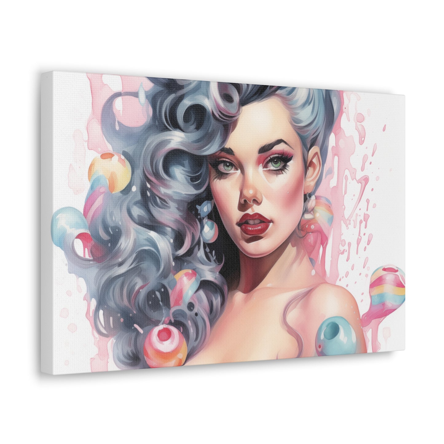 Canvas Wall Art, Gallery Wrapped Pop Art, Femme Doll Wall Art – Lux