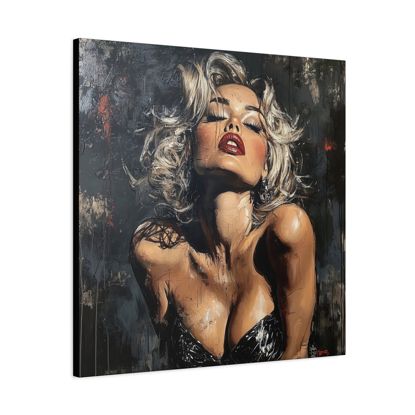 Gallery Wrapped Canvas, Guilt and Grit Adult Art Canvas, Erotic Pinup Art Canvas – Eloise