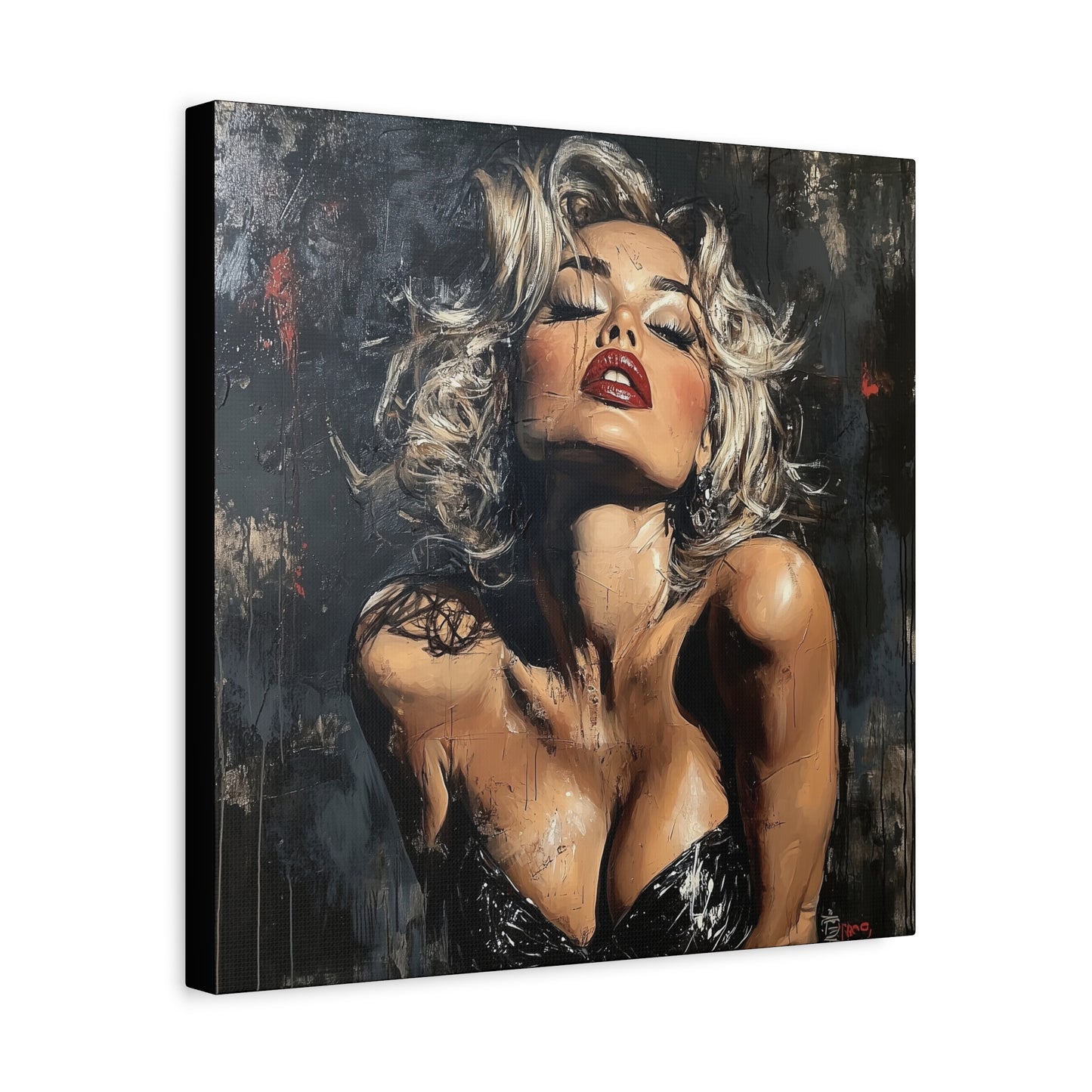 Gallery Wrapped Canvas, Guilt and Grit Adult Art Canvas, Erotic Pinup Art Canvas – Eloise