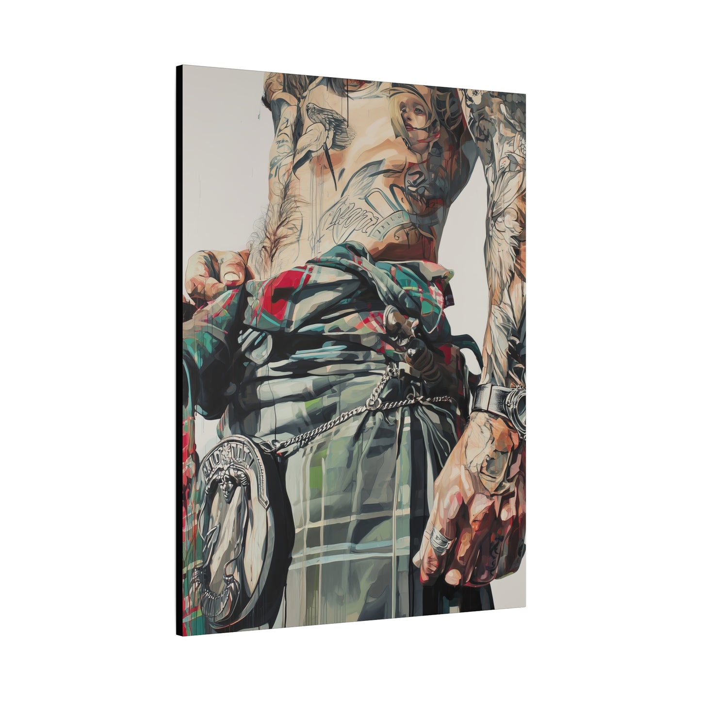 Gallery Wrapped Canvas, Kilts and Carnage Art Canvas, Erotic Pinup Art Canvas – Fraser