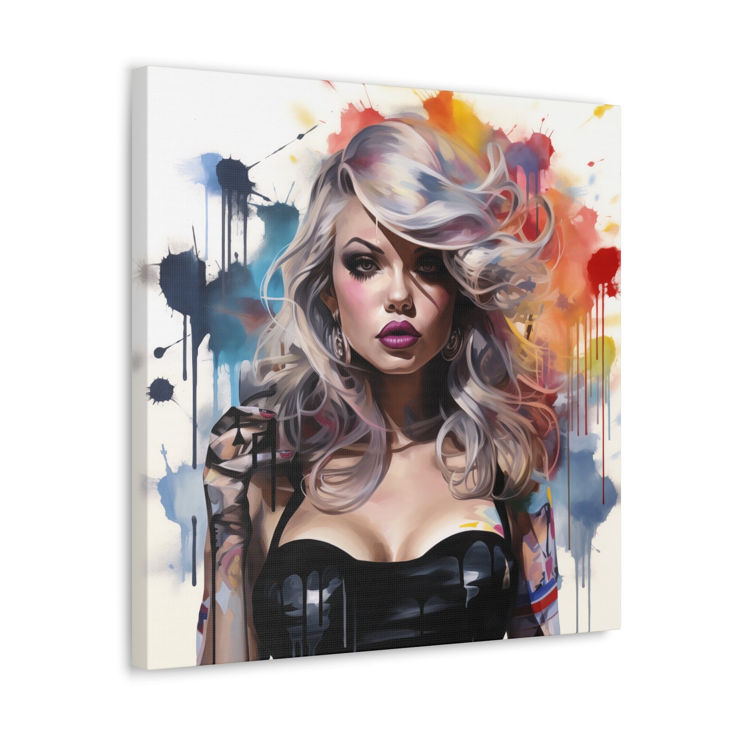 Canvas Wall Art, Gallery Wrapped Pop Art, Femme Doll Wall Art – Zephyr