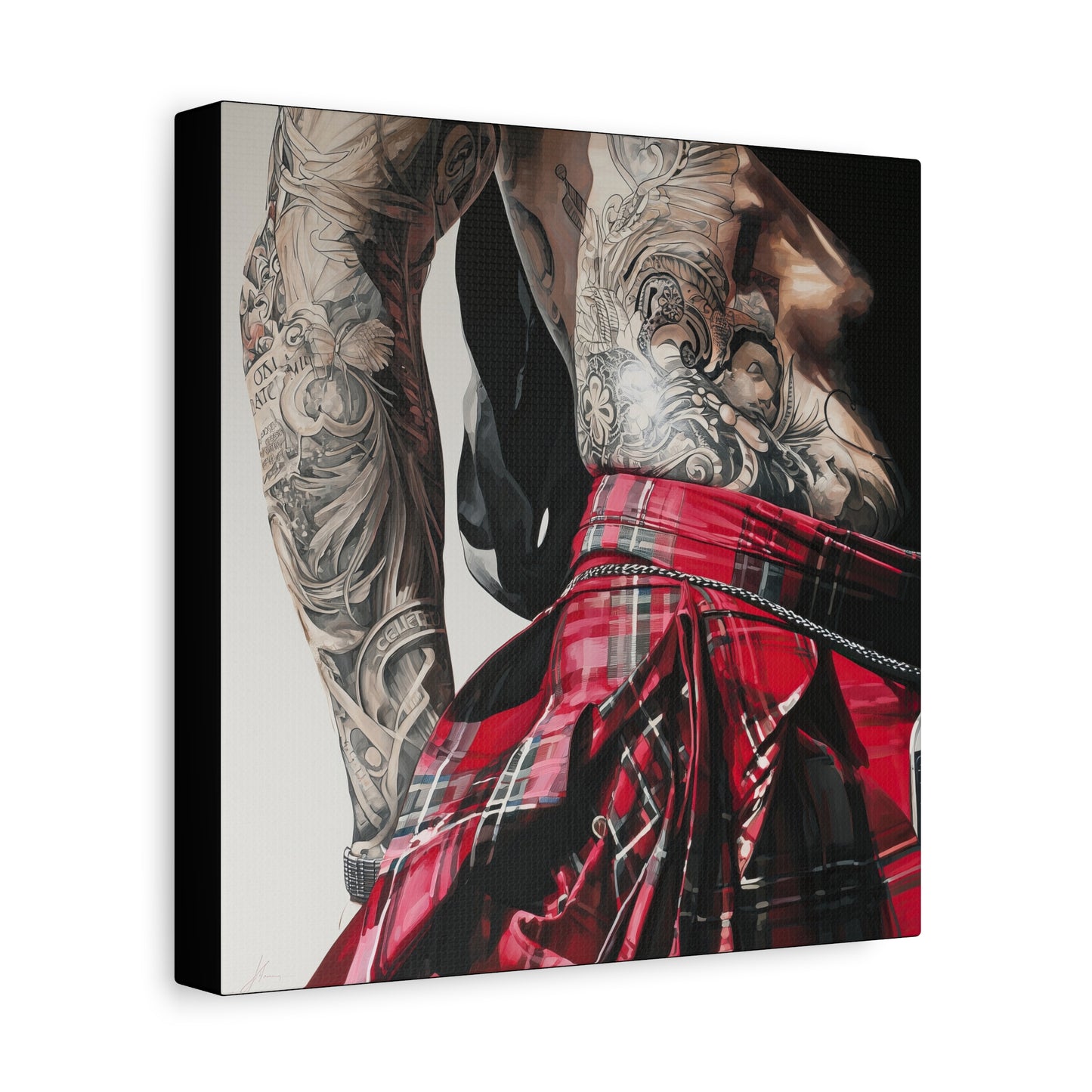 Gallery Wrapped Canvas, Kilts and Carnage Art Canvas, Erotic Pinup Art Canvas – Alexander
