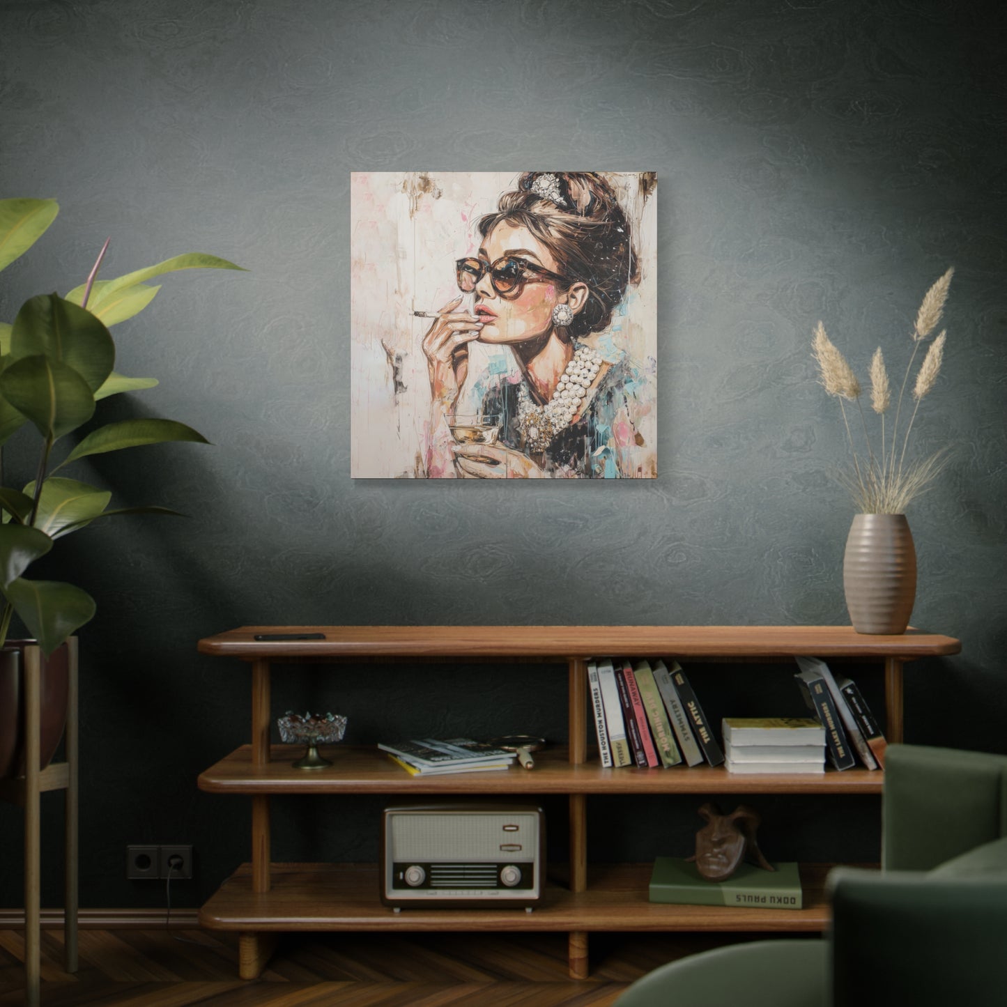 Gallery Wrapped Canvas, The Diva Project Art Canvas, Pinup Art Canvas – Audrey Hepburn - TWO