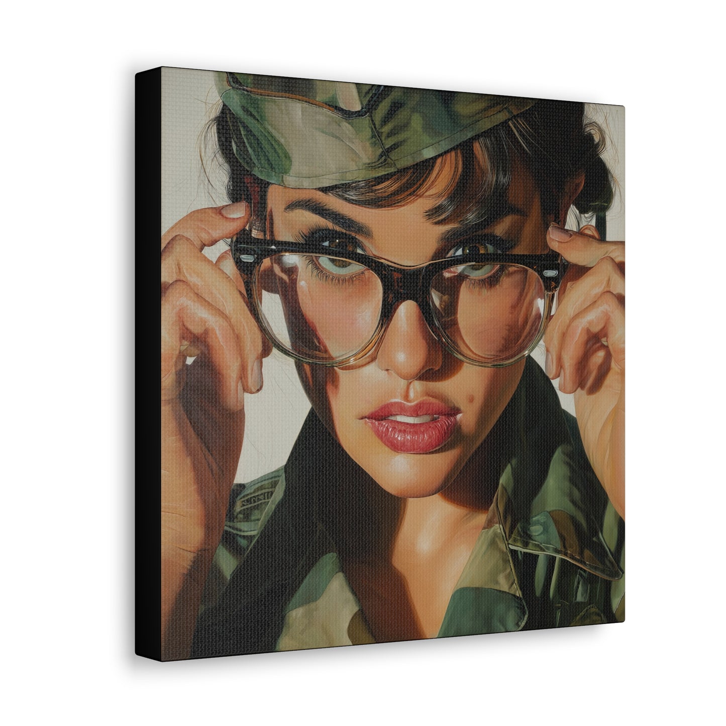 Gallery Wrapped Canvas, Liberty and Lace Art Canvas, Erotic Pinup Art Canvas – Erica