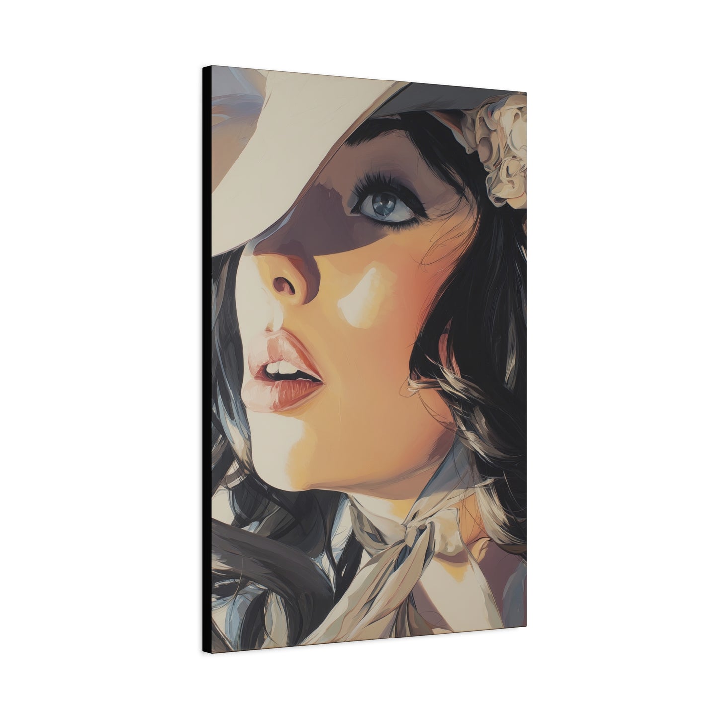 Gallery Wrapped Canvas, Wranglers and Wreckage Art Canvas, Erotic Pinup Art Canvas – Clementine