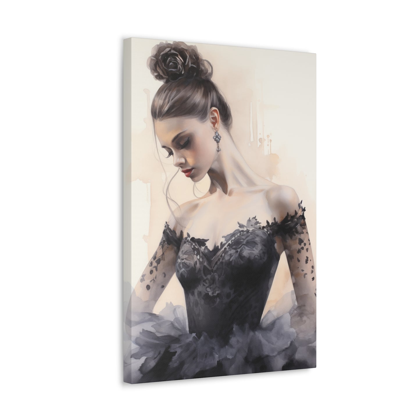 Gallery Wrapped Canvas, Ballerina Beauty, Ballet Art Canvas – Lola