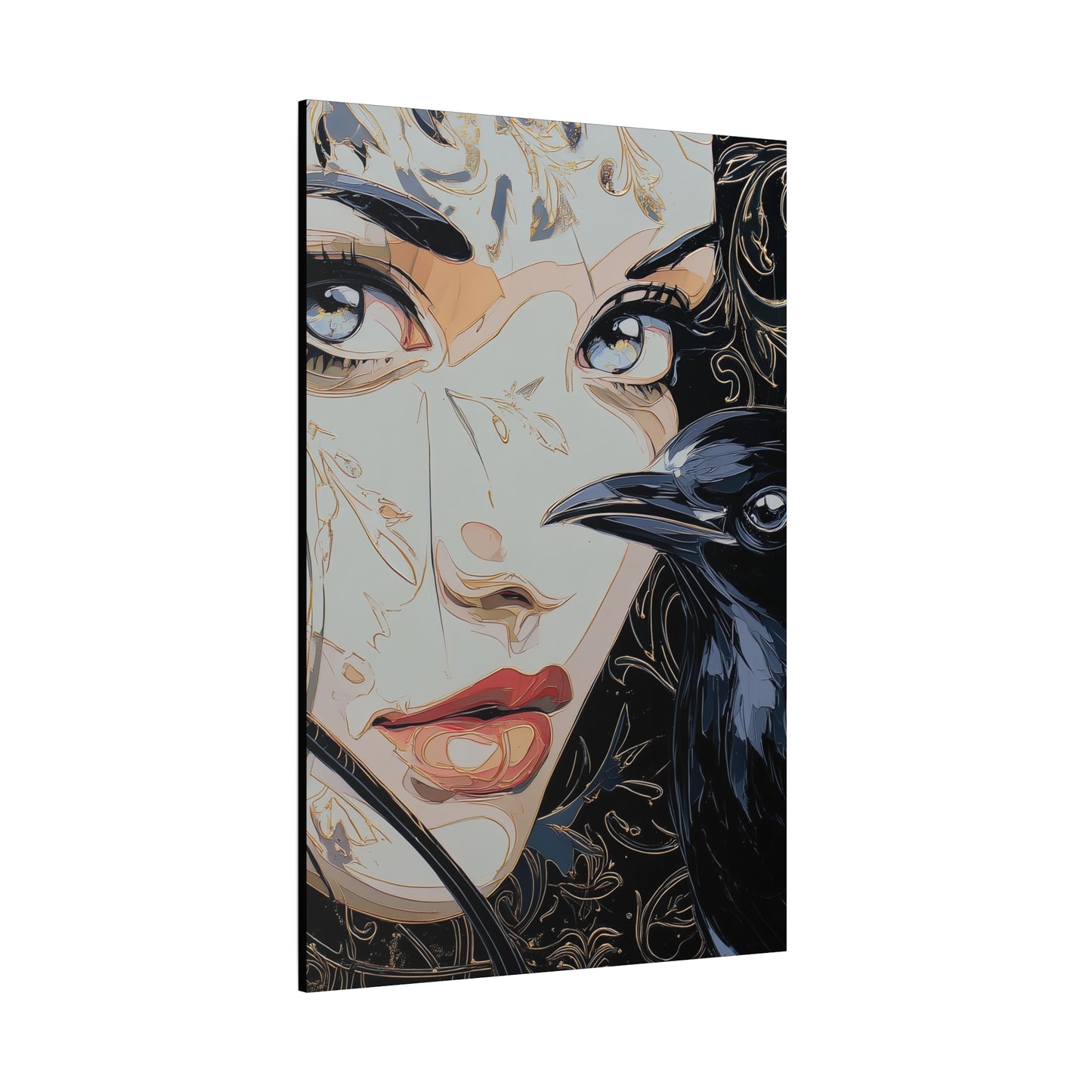 Gallery Wrapped Canvas, Myth and Bones Gothic Art Canvas, Dark Muse Canvas - Luxor