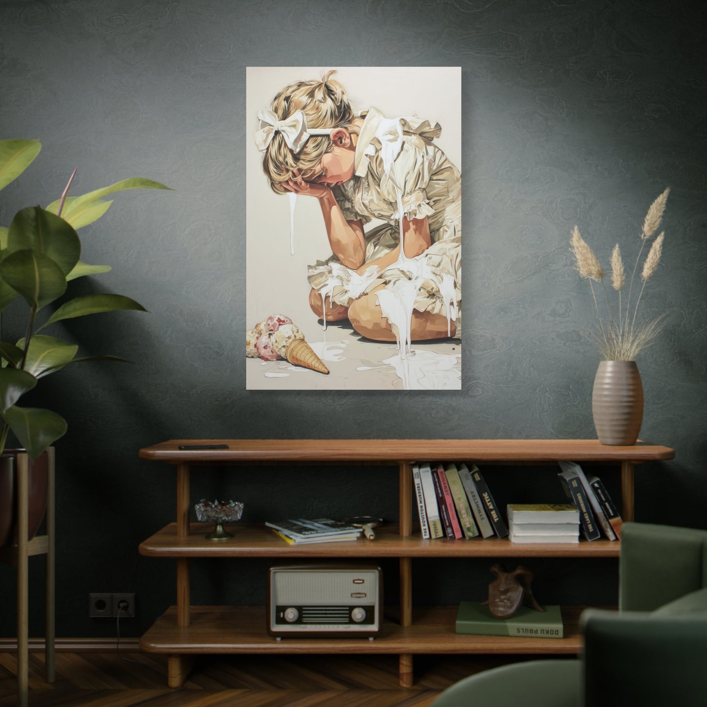 Gallery Wrapped Canvas, Sweet Summer Nostalgia, Sugar and Spice Art Canvas, Ice Cream Dreams Art – Clara