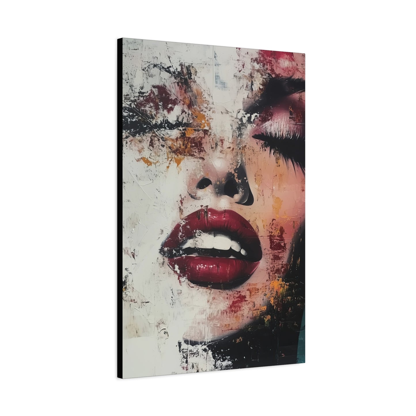 Gallery Wrapped Canvas, Guilt and Grit Adult Art Canvas, Erotic Pinup Art Canvas – Simone
