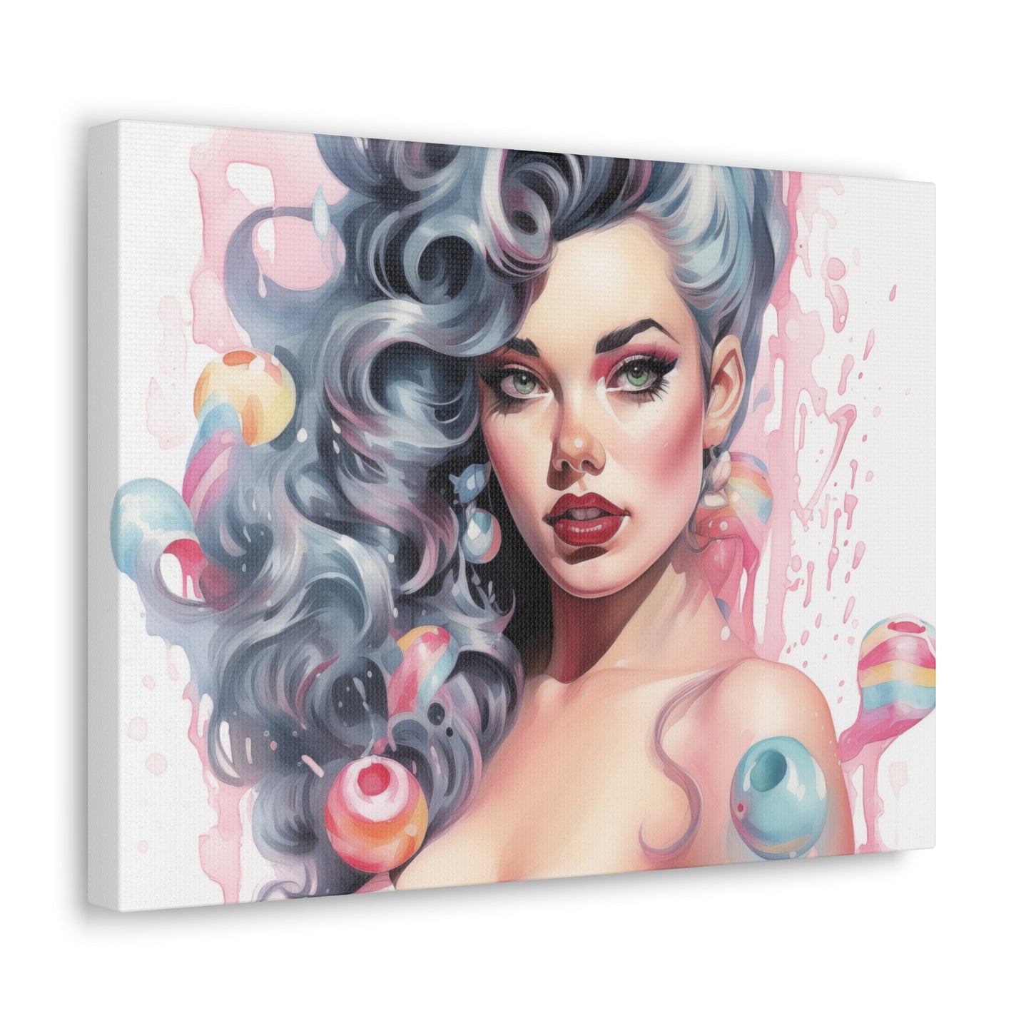 Canvas Wall Art, Gallery Wrapped Pop Art, Femme Doll Wall Art – Lux