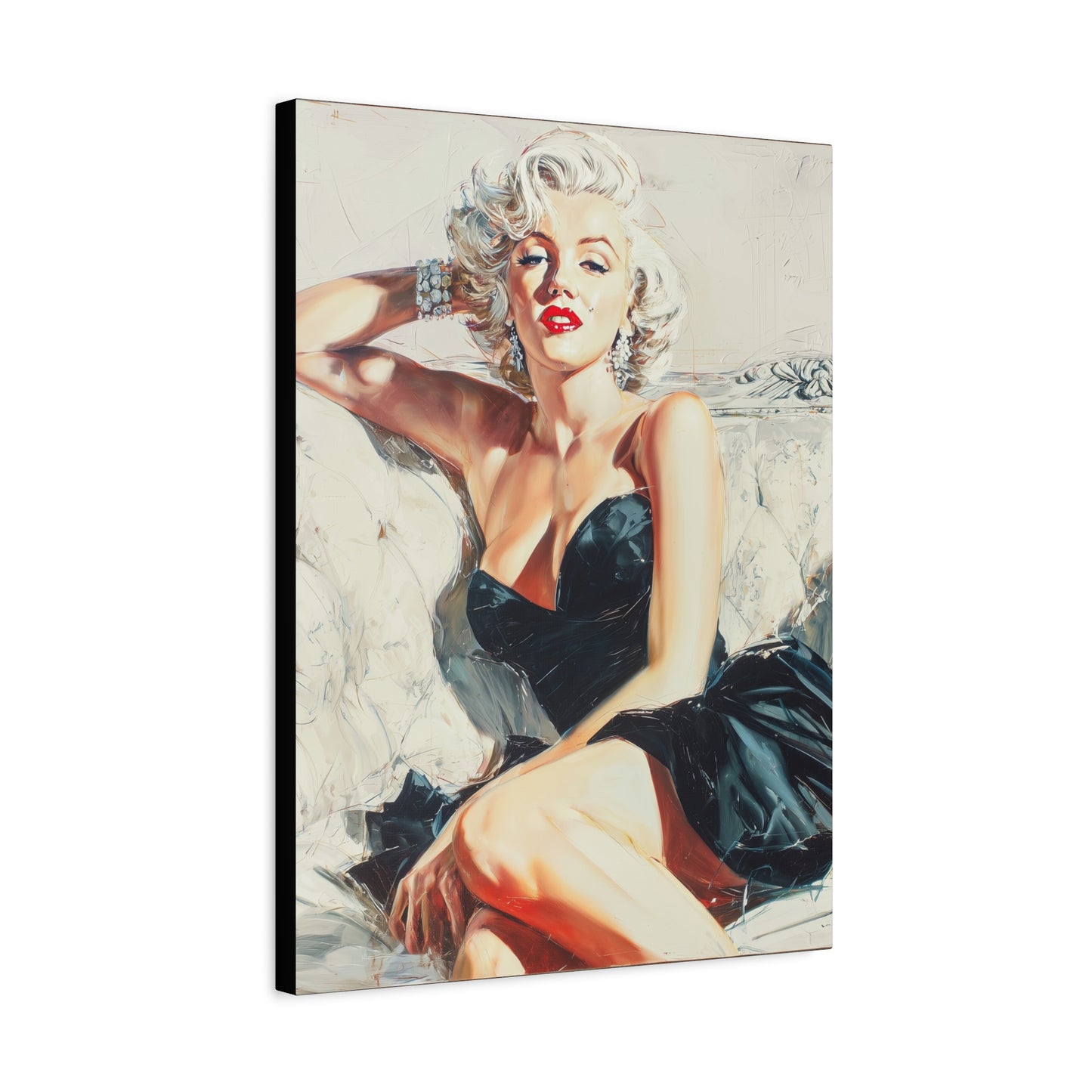 Gallery Wrapped Canvas, The Diva Project Art Canvas, Pinup Art Canvas – Marilyn Monroe - FIVE