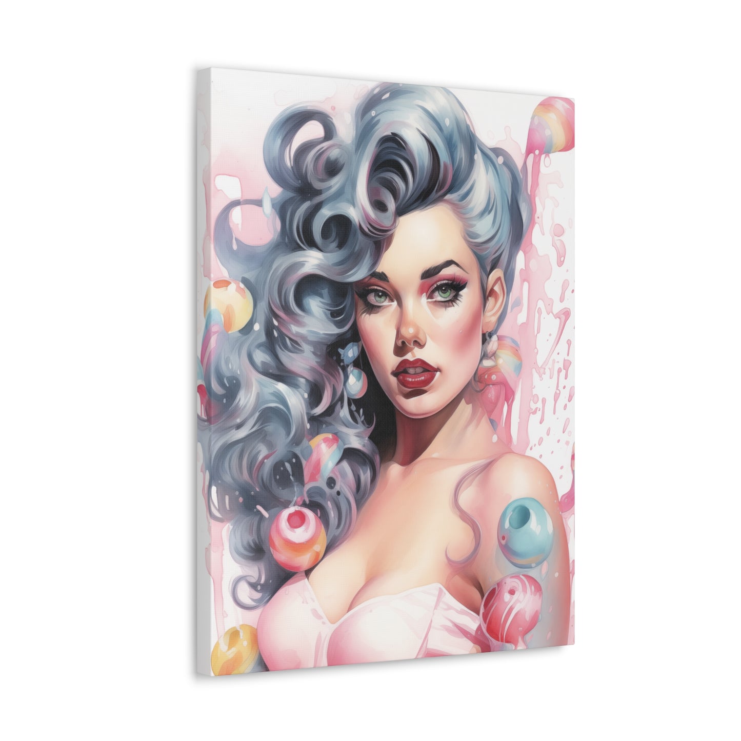 Canvas Wall Art, Gallery Wrapped Pop Art, Femme Doll Wall Art – Lux