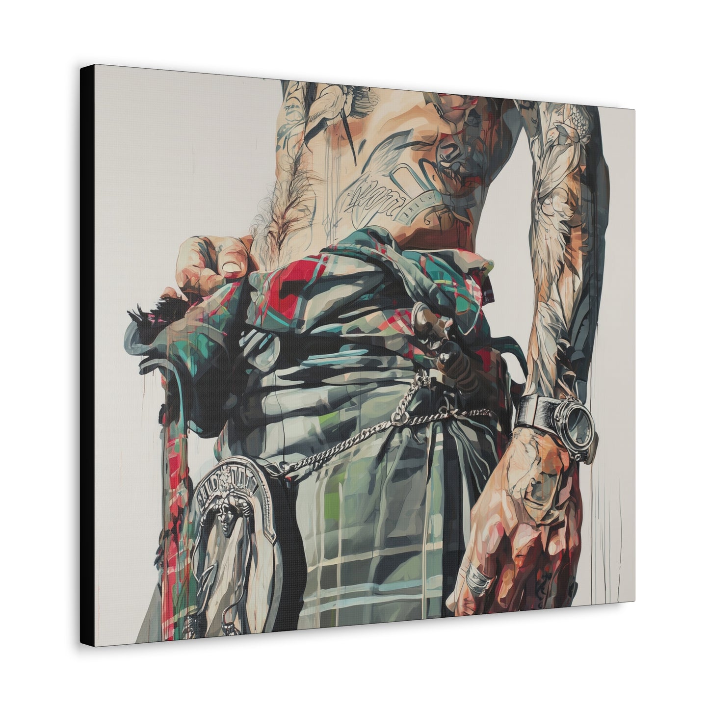 Gallery Wrapped Canvas, Kilts and Carnage Art Canvas, Erotic Pinup Art Canvas – Rory