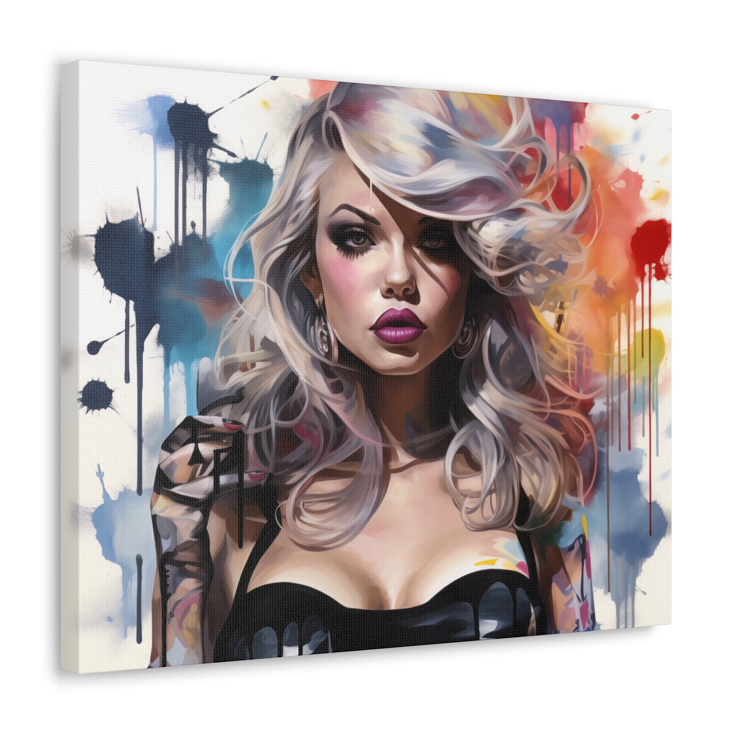 Canvas Wall Art, Gallery Wrapped Pop Art, Femme Doll Wall Art – Zephyr