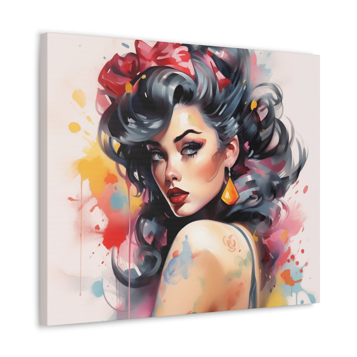 Canvas Wall Art, Gallery Wrapped Pop Art, Femme Doll Wall Art – Genevieve