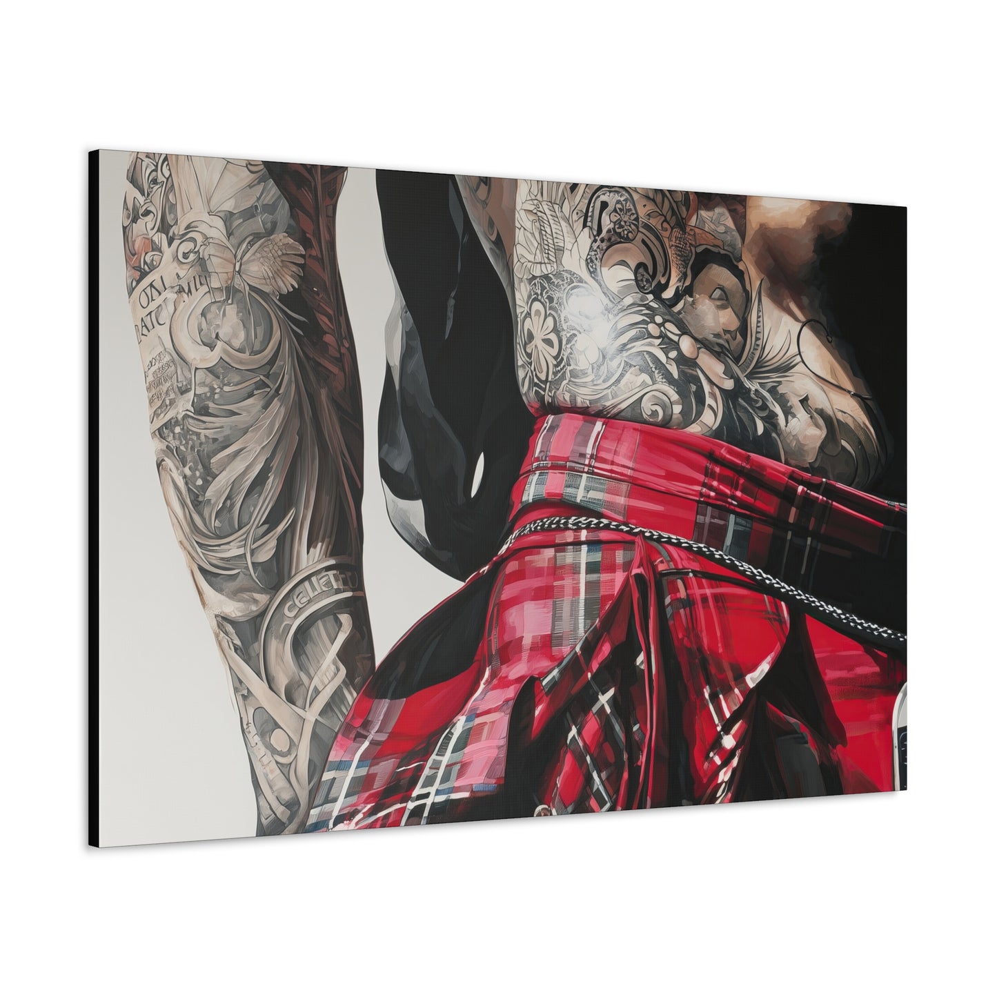 Gallery Wrapped Canvas, Kilts and Carnage Art Canvas, Erotic Pinup Art Canvas – Alexander