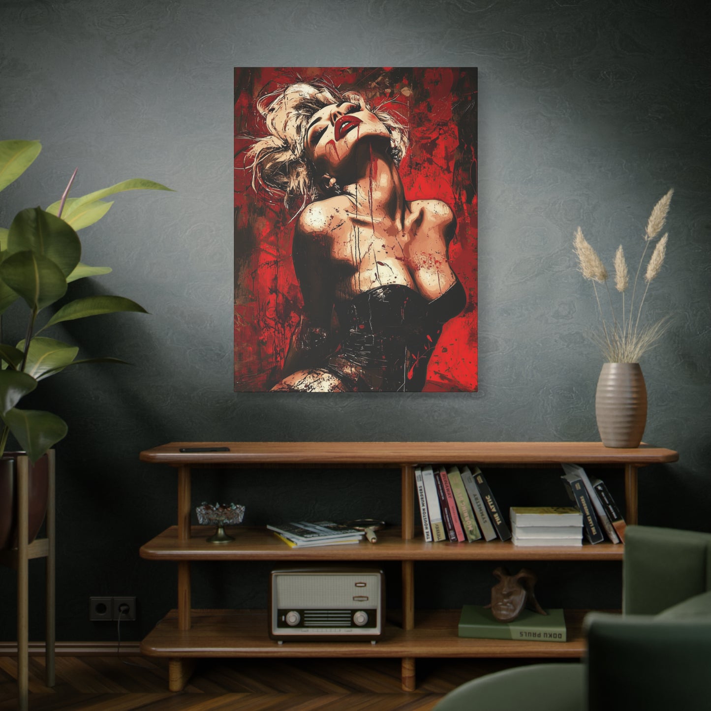 Gallery Wrapped Canvas, Guilt and Grit Adult Art Canvas, Erotic Pinup Art Canvas – Tabitha